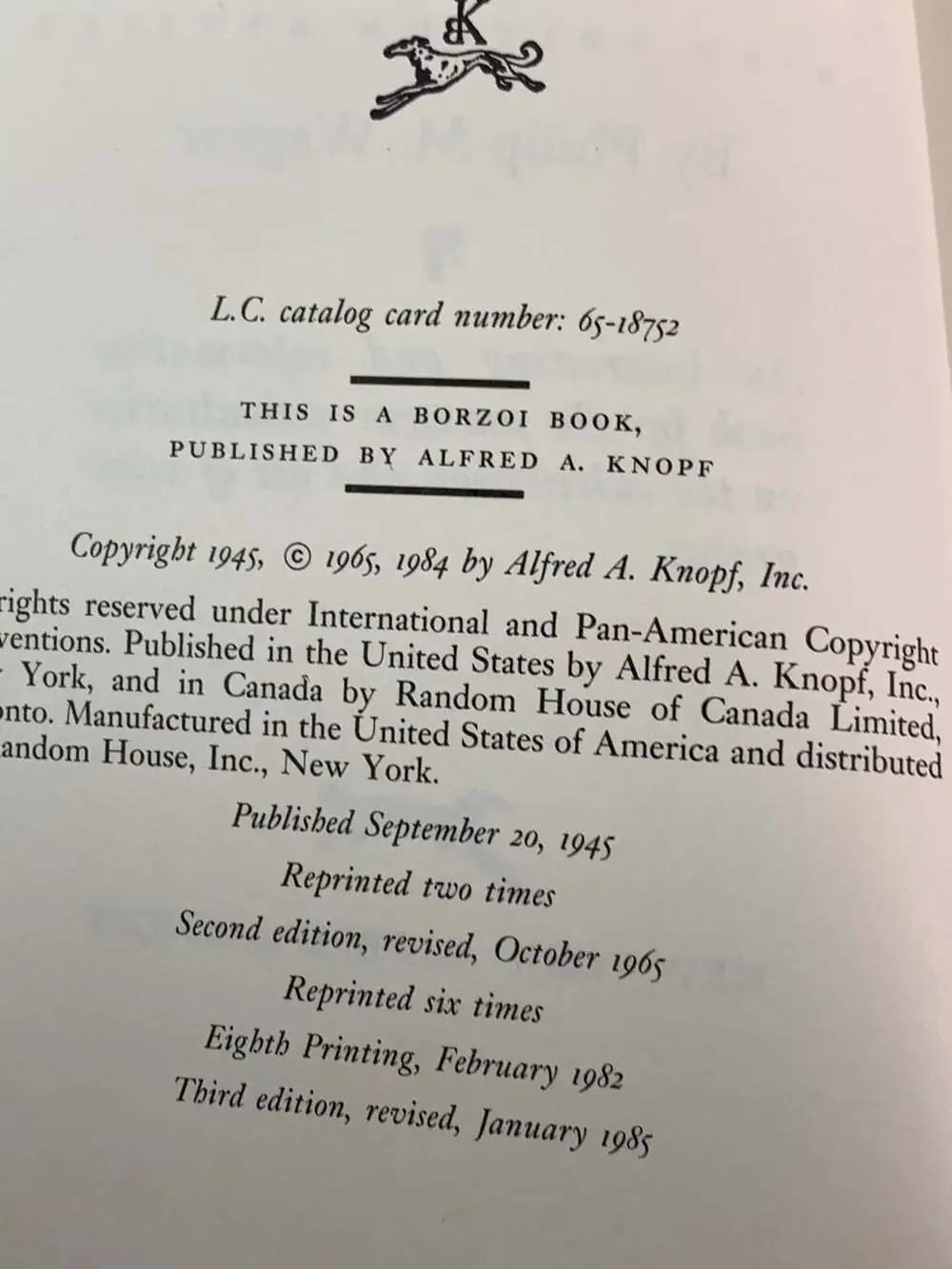 Alfred A. Knopf philip wagner’s